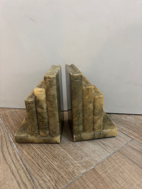 Green Marble Bookends