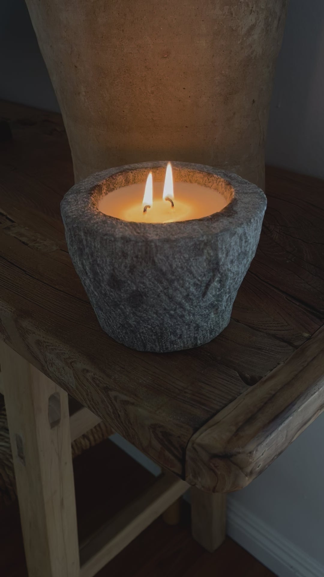 Load video: Stone Candle